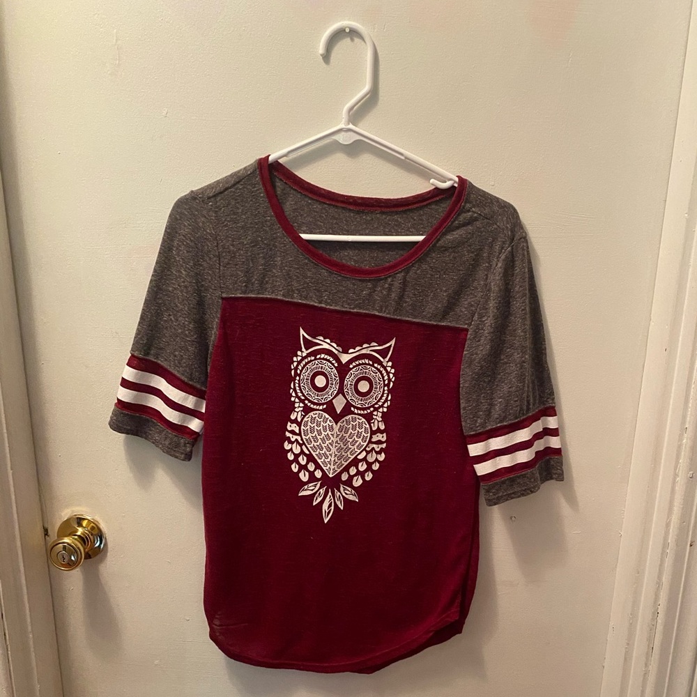 Maroon Owl T-Shirt